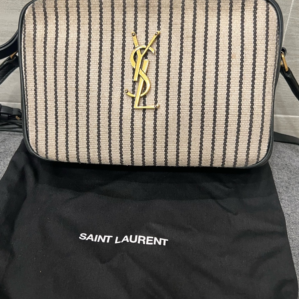 Yves Saint Laurent
Camera Lou striped canvas crossbody bag - Picture 1 of 9